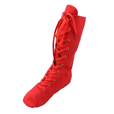 red jazz boots