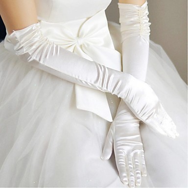silk bridal gloves