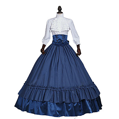 dark blue victorian dress