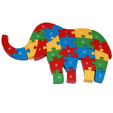 puzzle elefante madera