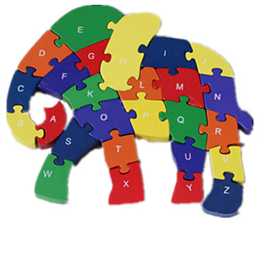 puzzle elefante madera