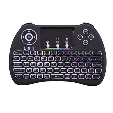 Color: EN i8 with Backlit Calvas H9 Mini Wireless Keyboard Backlit 2.4GHz Air Mouse with Backlight Remote Control Touchpad for Android TV Box Google Smart TV