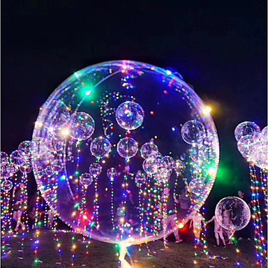 LED luminous balloon party decoration balloon kids favor Bubble balloons helium 