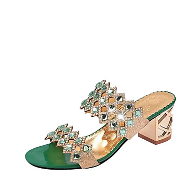 jeweled block heel sandals