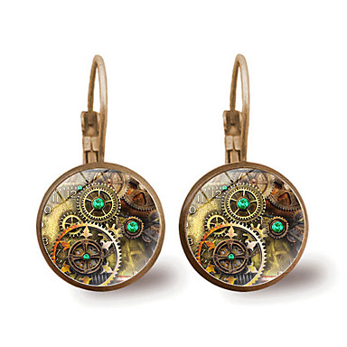 Vintage Steampunk Earrings Antique Bronze Gears Earrings Retro Jewelry Gift Top