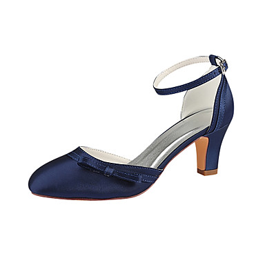 blue chunky heel wedding shoes