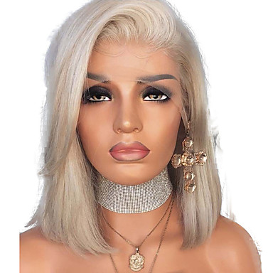 short platinum blonde wig