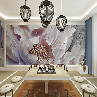 Flor rosa-púrpura del arte 3d conveniente para el fondo de la TV