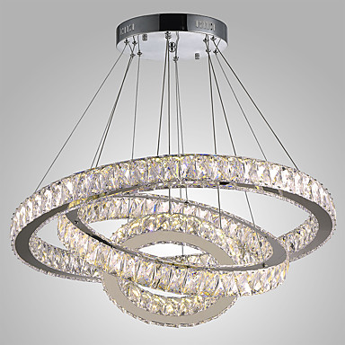 3 Rings Dimmable LED Crystal Hanging 