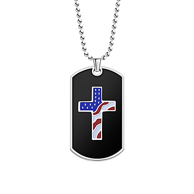 Men S Pendant Necklace American Flag Eagle Patriotic Jewelry European Trendy Casual Sporty Chrome Silver 76 Cm 1pc For Gift Daily Festival 7401768 2020 14 29 - Eagle Flag Pendant Necklace