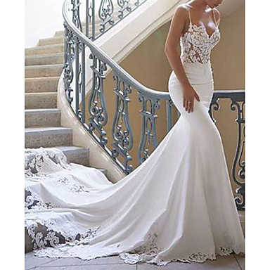 stretch satin wedding dress