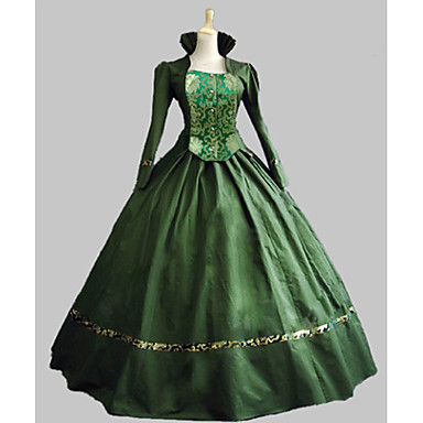 green victorian dress