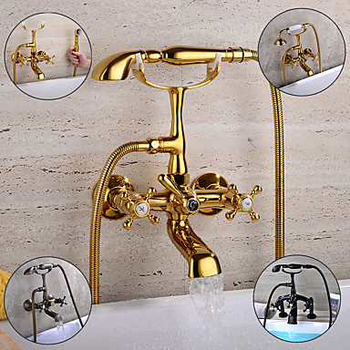 grifo de la bañera - estilo real antiguo retro montado en la pared