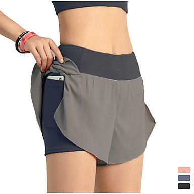 womens 2 in 1 running shorts with phone pocket