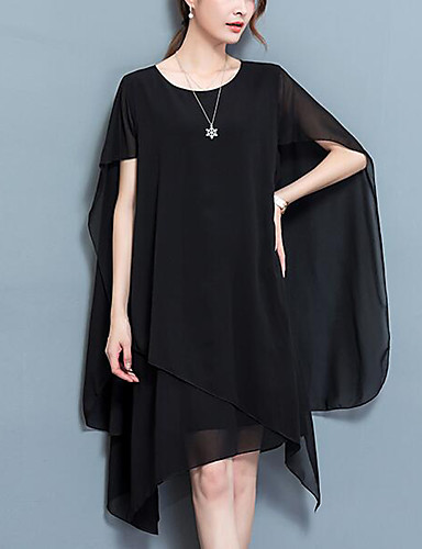 black chiffon dress short