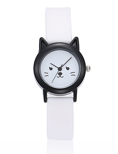 Femme Enfant Montre Bracelet Chinois Quartz Silikon Bande Dessin Anime Chat Noir Blanc De 6296805 2021 A 9 89