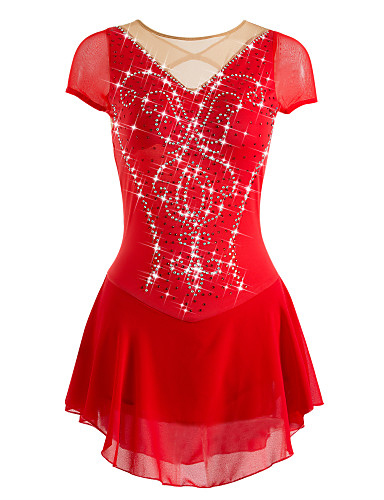 ice skating dress red