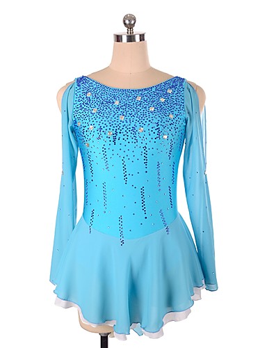 blue ice skating dress