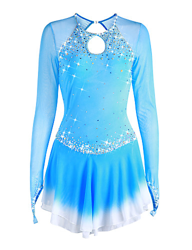blue figure skating dress