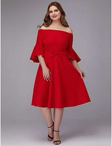 red party dress plus size