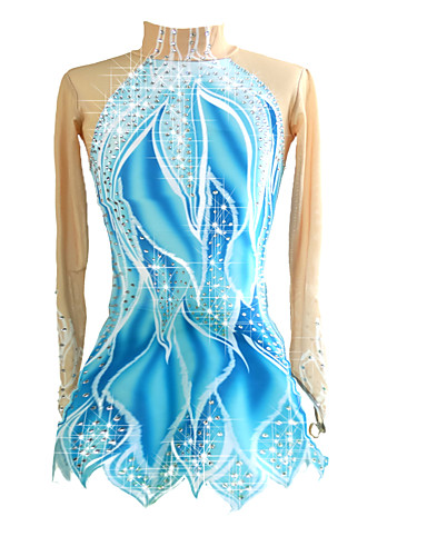 blue ice skating dress