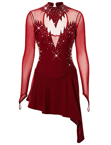 red ice skating dress
