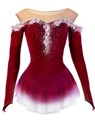 red skating dress