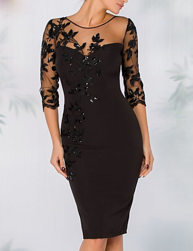 elegant black cocktail dress