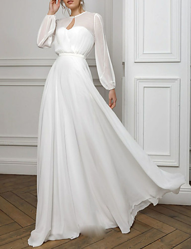 long white evening dress