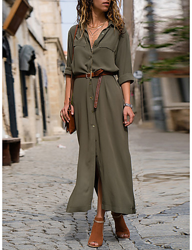 shirt dress maxi length