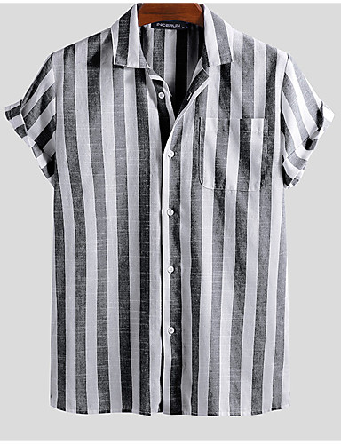 striped collared shirt mens