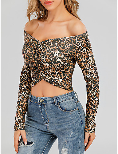 womens cheetah print tops