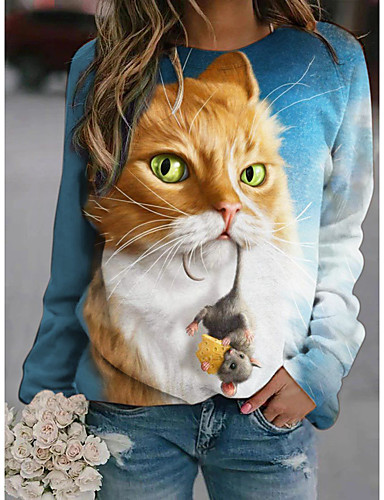 blue cat sweatshirt