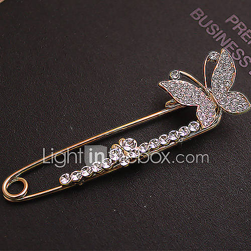 Women's Full Zircon Butterfly Brooch - EUR € 4.12